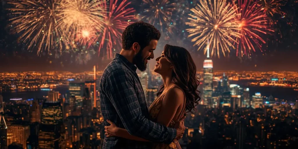 Romantic New Year Moments