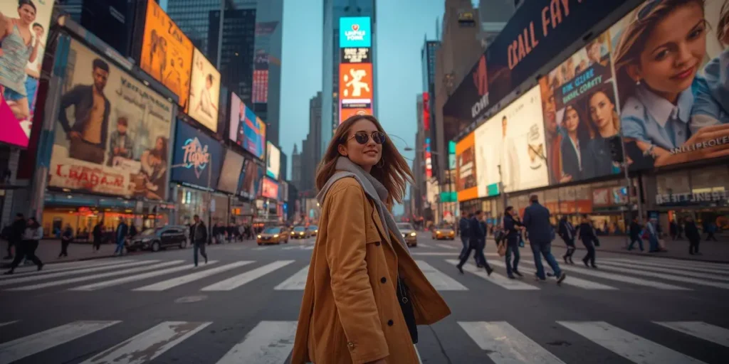 Times Square Captions