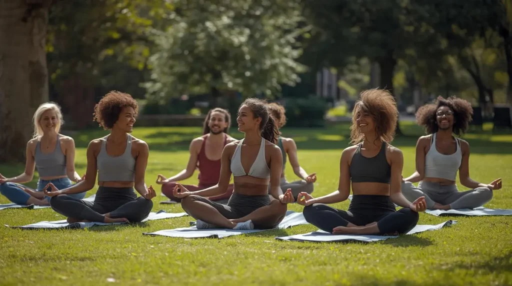 Yoga Friends Captions