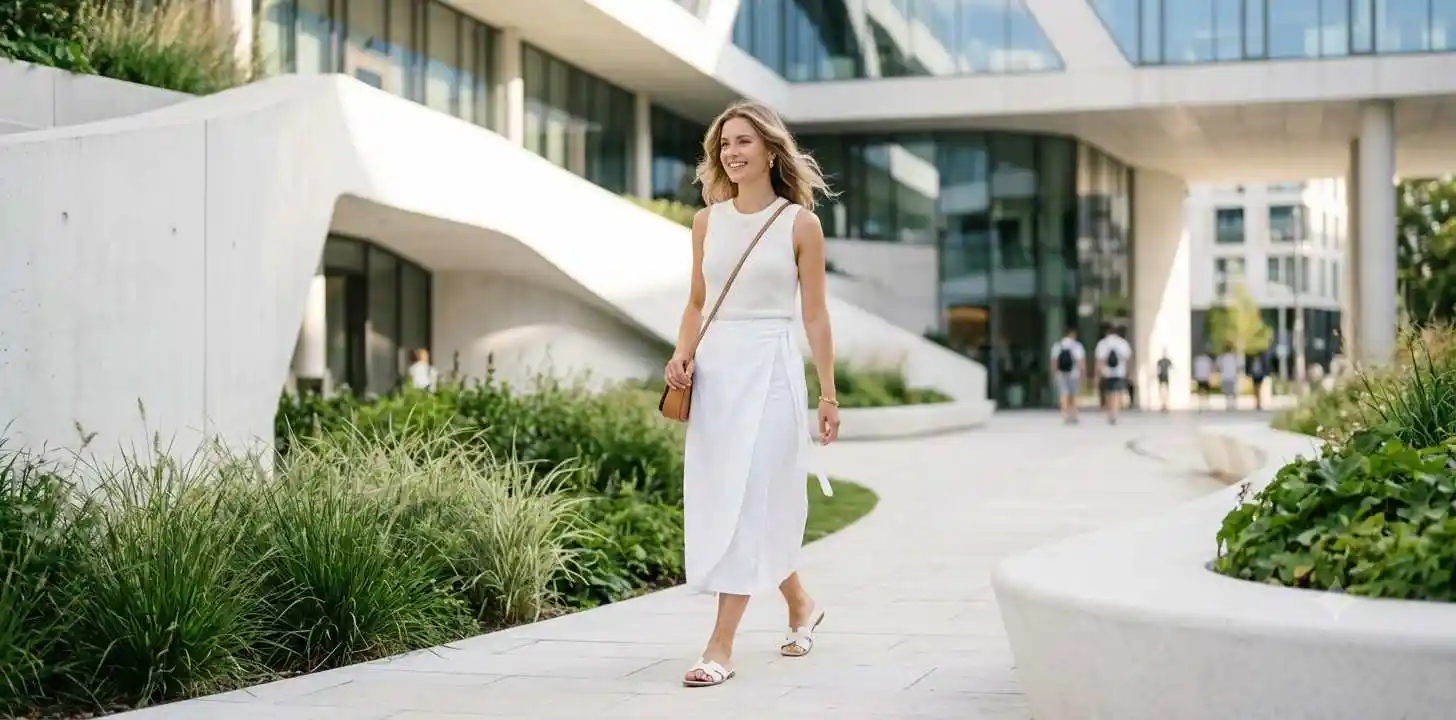 White Outfit Captions