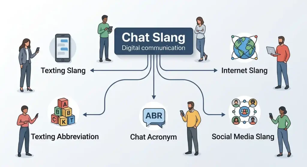 Different adult reactions illustrating how context can affect the tone of chat slang.
