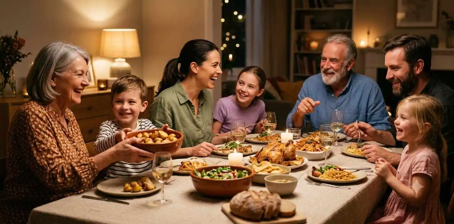 Family Dinner Captions