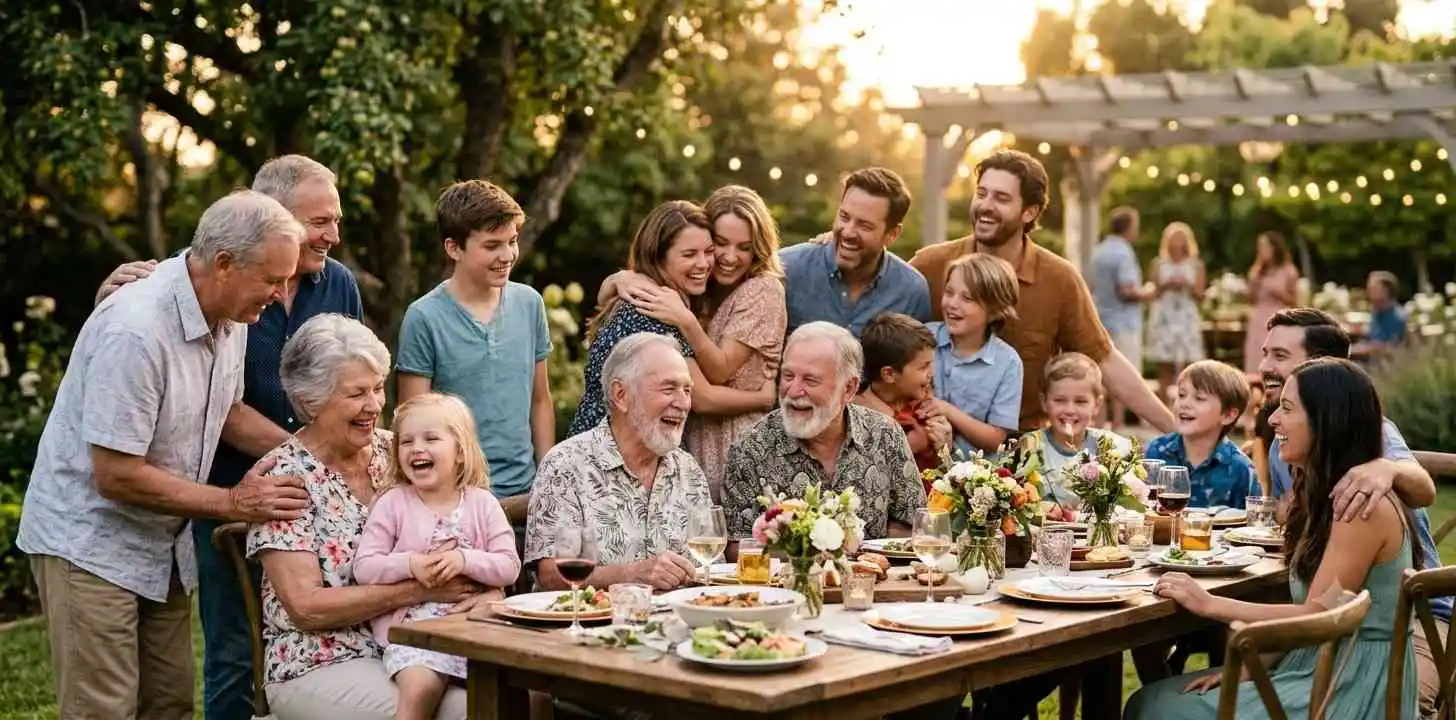Family Gathering Captions