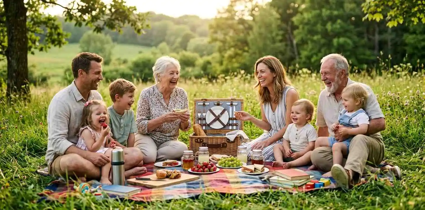 Family Picnic Captions