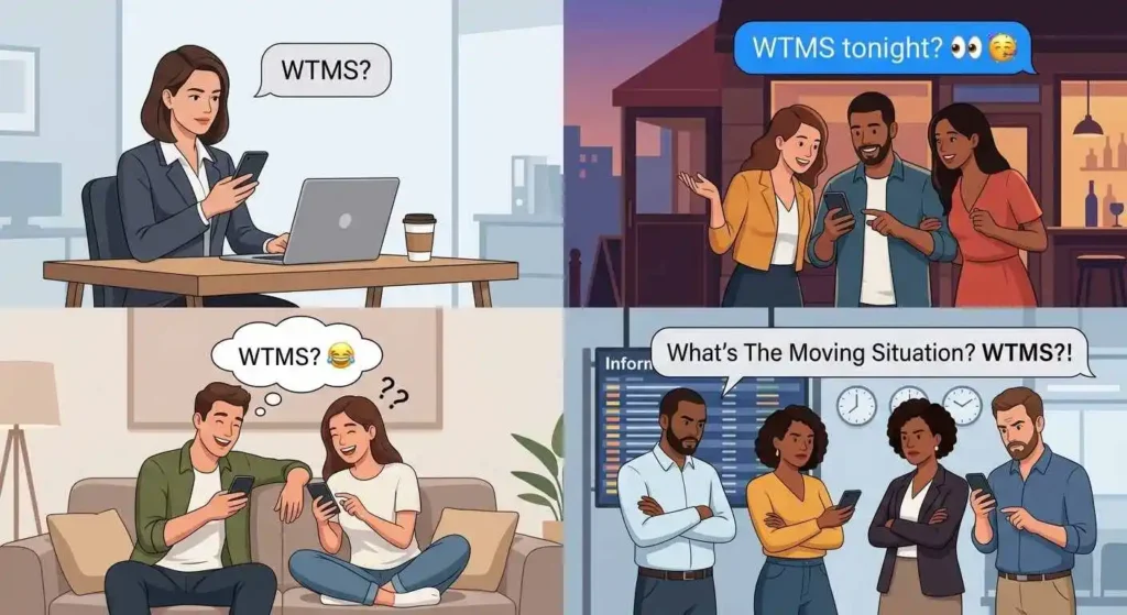 Different examples showing how WTMS can sound neutral, excited, playful, or impatient